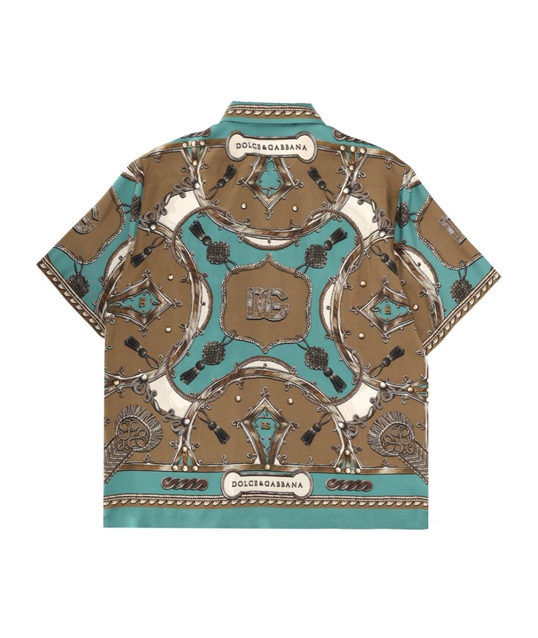 DOLCE&GABBANA Бежевая шелковая кэжуал рубашка, фото 2