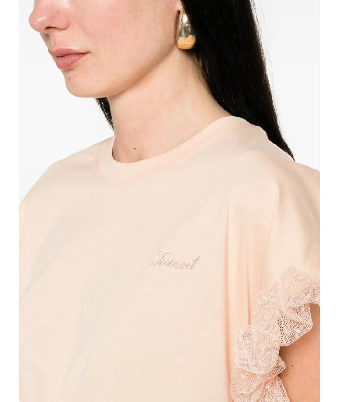 TWIN-SET Розовая футболка, фото 4