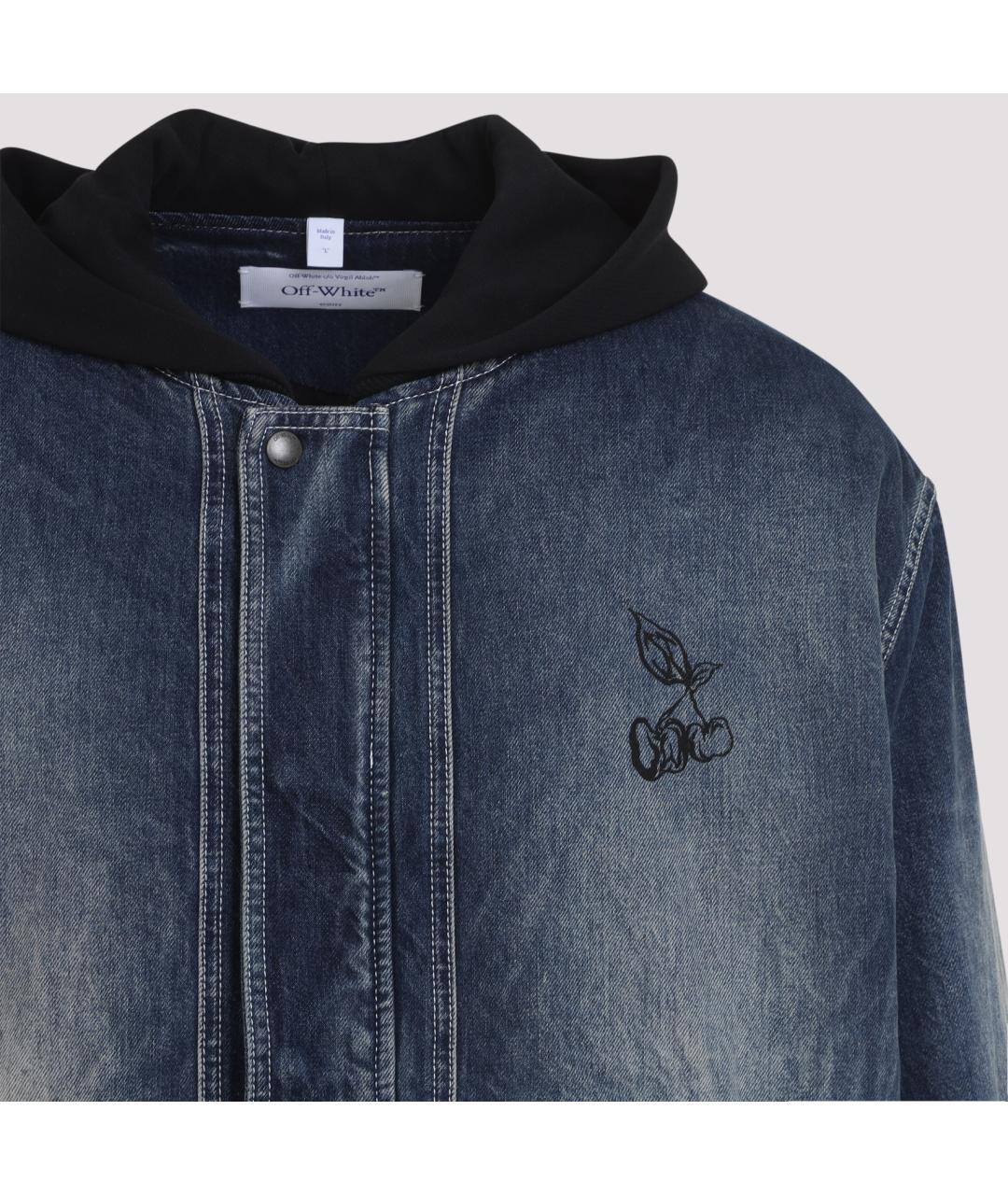 OFF-WHITE Синяя хлопковая куртка, фото 4