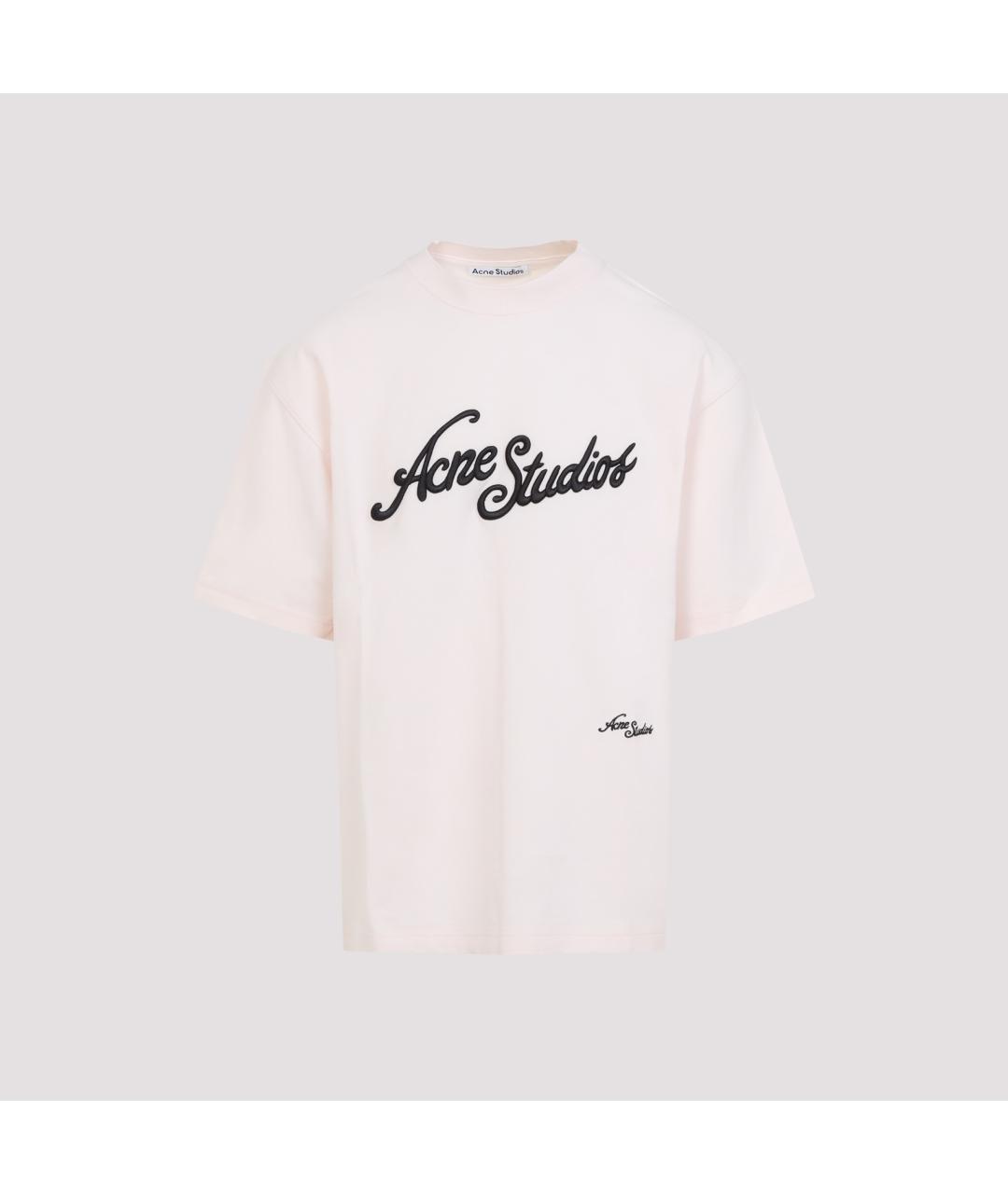 ACNE STUDIOS Розовая хлопковая футболка, фото 2