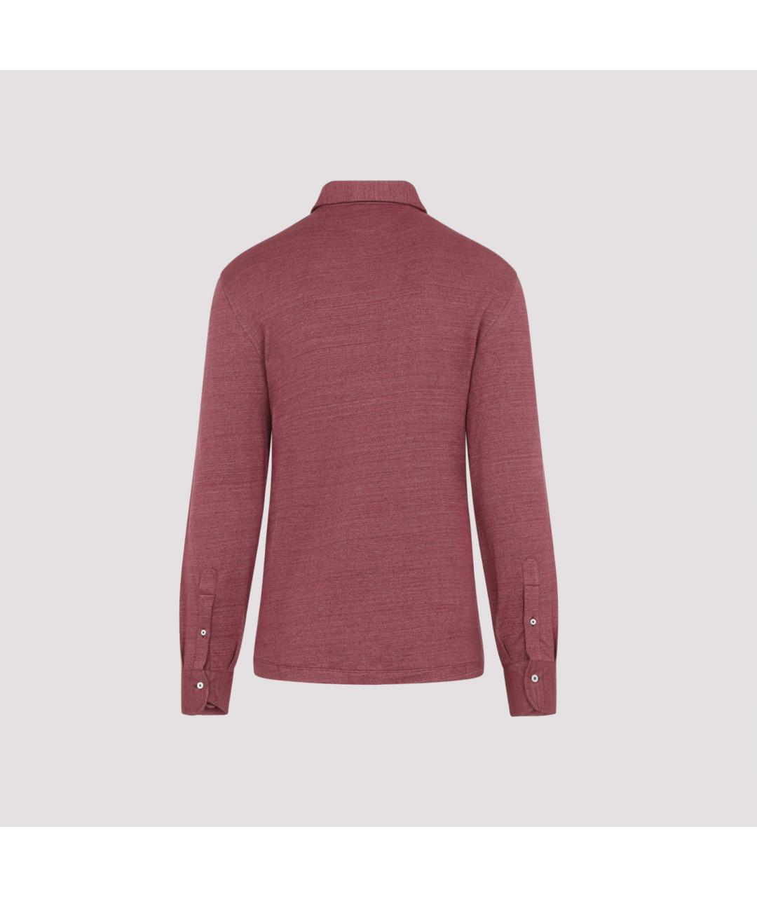 BRUNELLO CUCINELLI Красное поло с длинным рукавом, фото 2