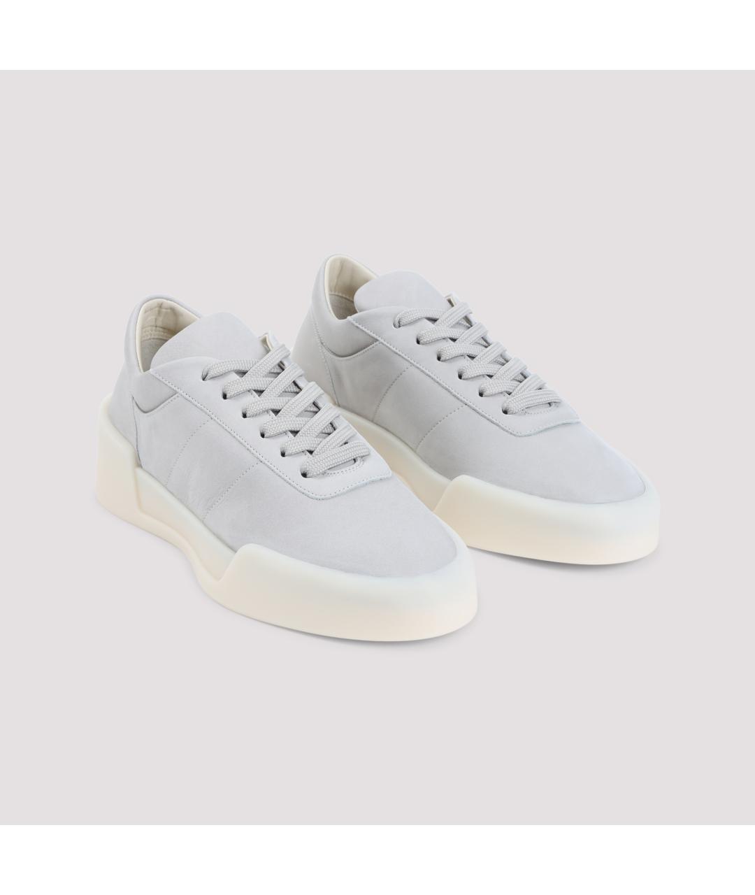 FEAR OF GOD Серые кожаные низкие кроссовки / кеды, фото 3