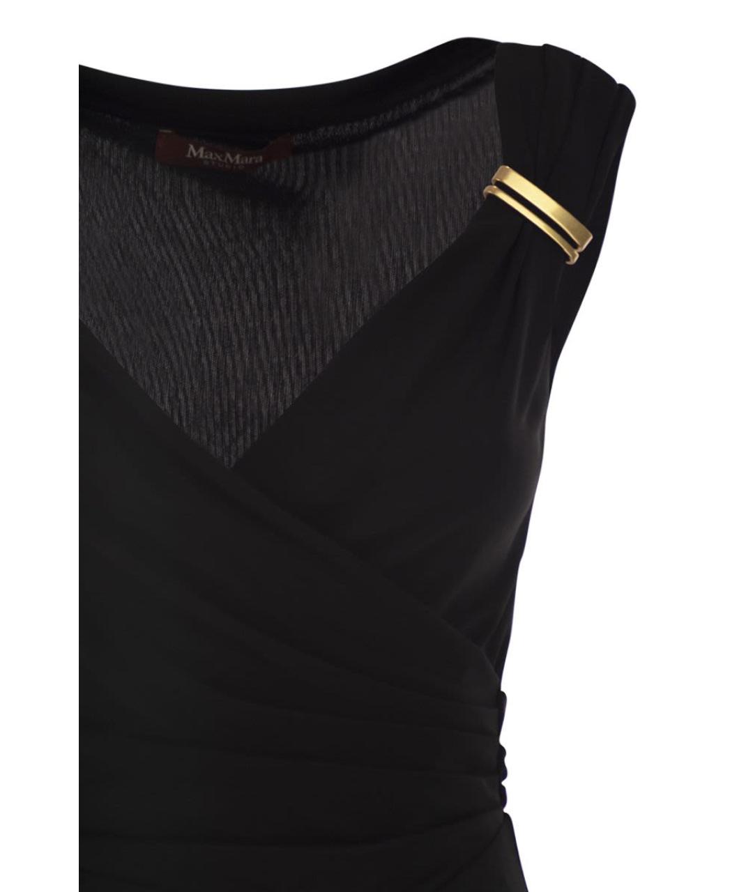 MAX MARA Черное вискозное вечернее платье, фото 4