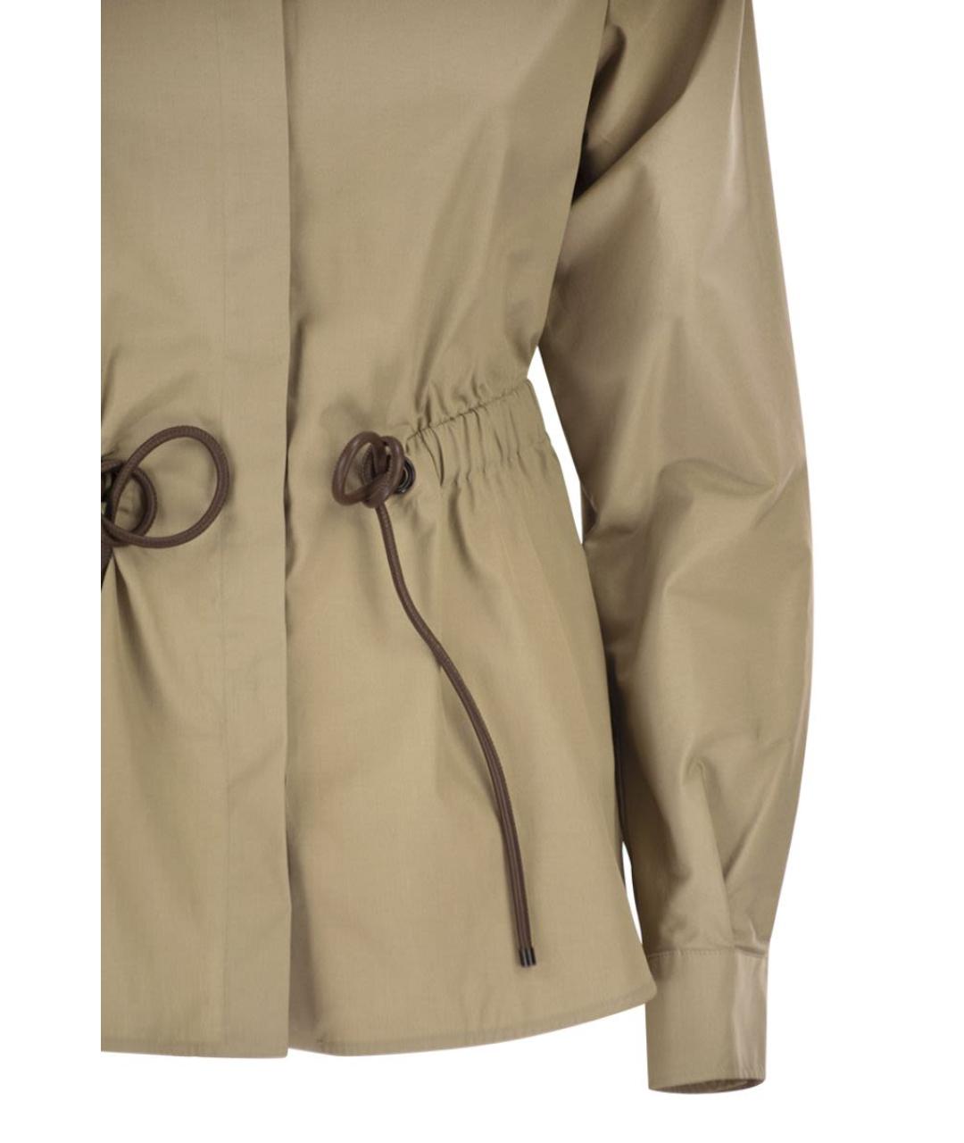 MAX MARA Хаки хлопковая рубашка, фото 4