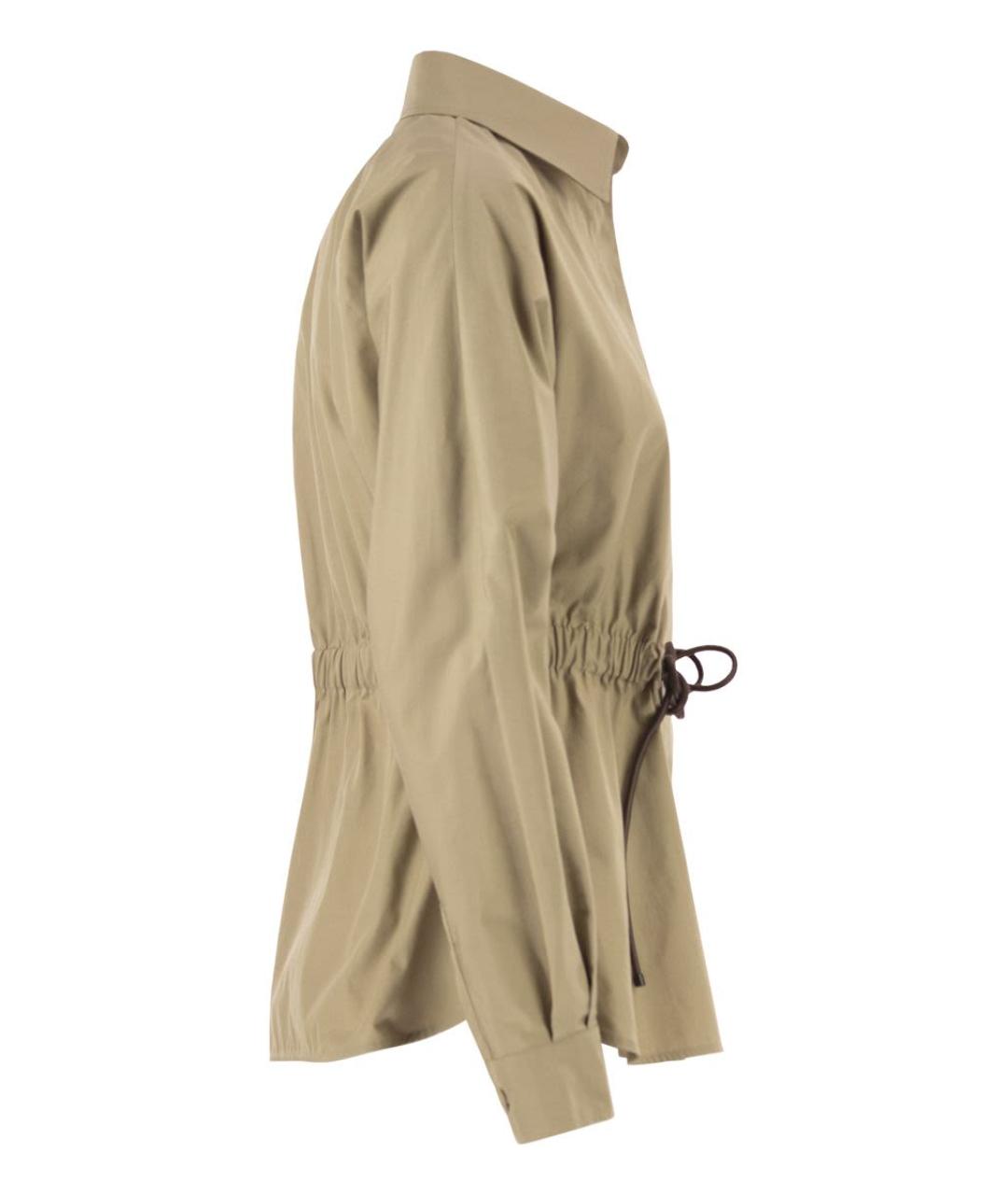 MAX MARA Хаки хлопковая рубашка, фото 3