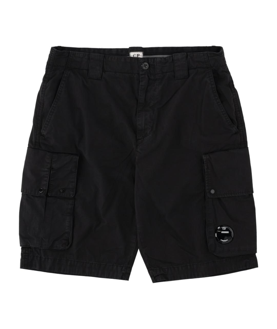 CP COMPANY Черные хлопковые шорты, фото 1