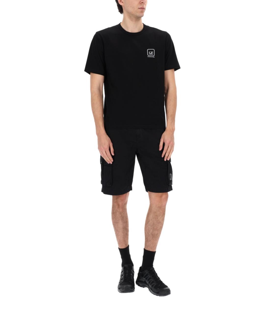 CP COMPANY Черные хлопковые шорты, фото 2