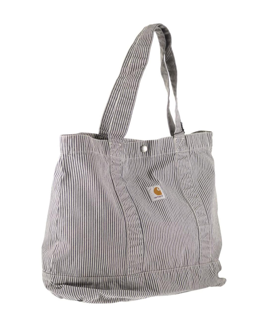 CARHARTT WIP Серая хлопковая сумка тоут, фото 4