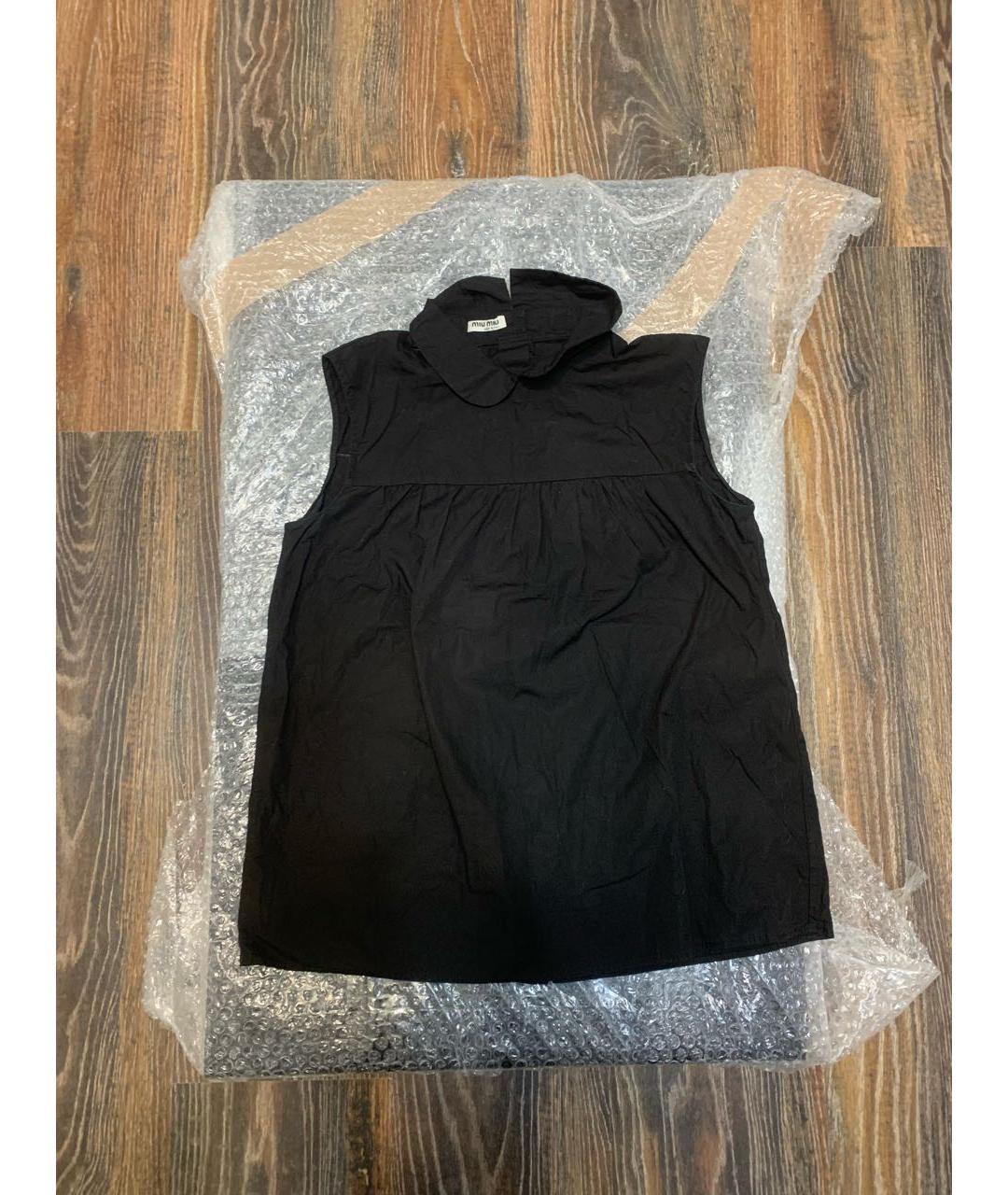 MIU MIU Черная хлопковая блузы, фото 2