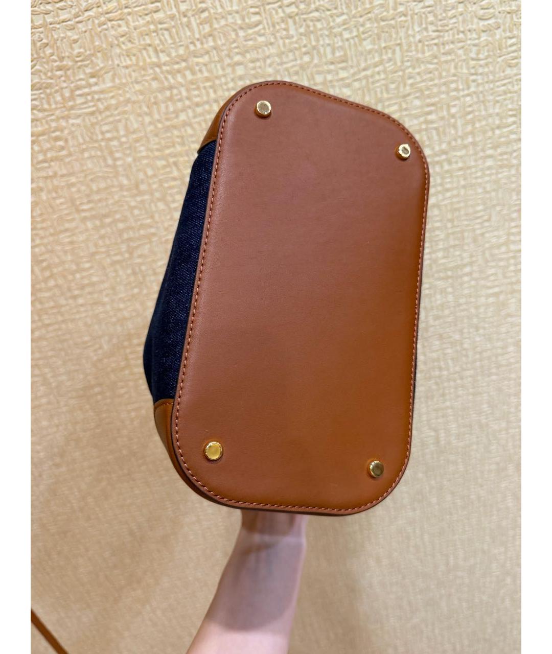 RALPH LAUREN Темно-синяя деним сумка через плечо, фото 5