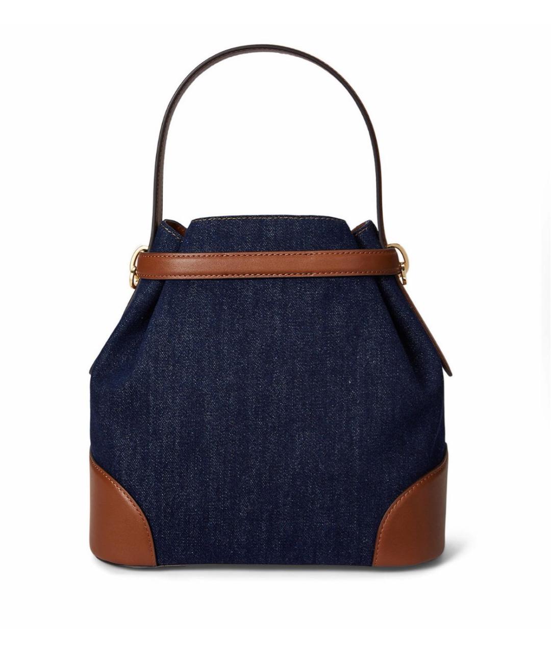 RALPH LAUREN Темно-синяя деним сумка через плечо, фото 8