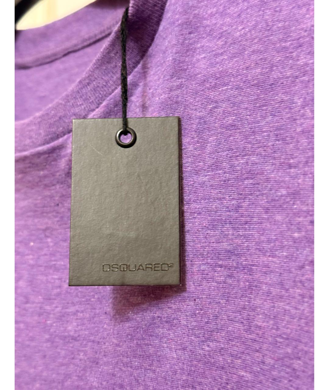 DSQUARED2 Фиолетовая хлопковая футболка, фото 6