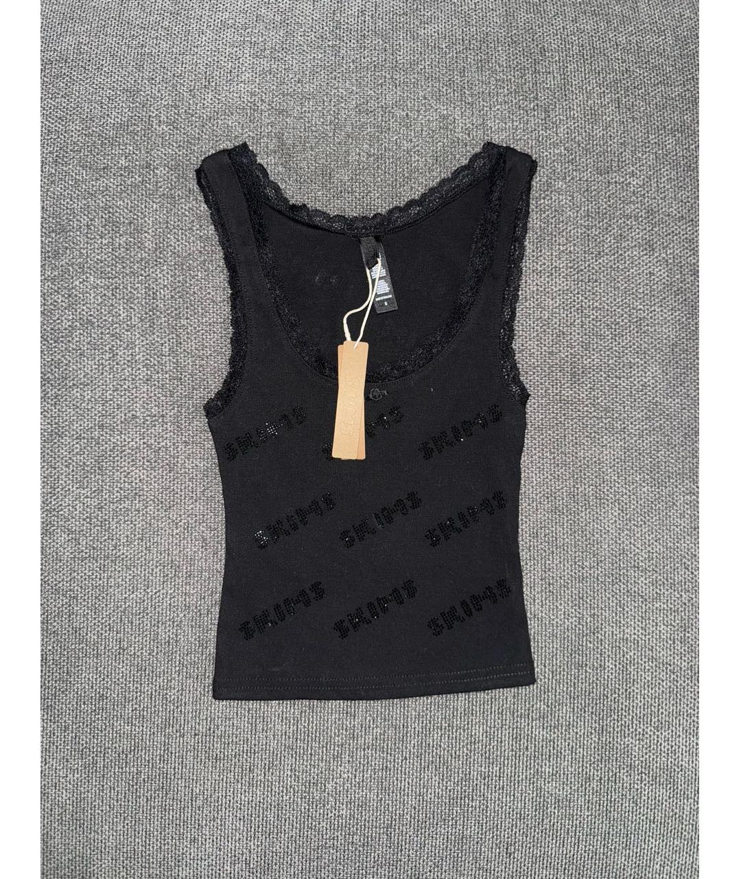 SKIMS Черная майка, фото 4