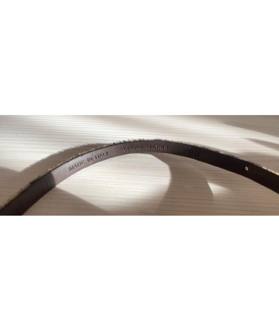 LOVE MOSCHINO Коричневый кожаный ремень, фото 3