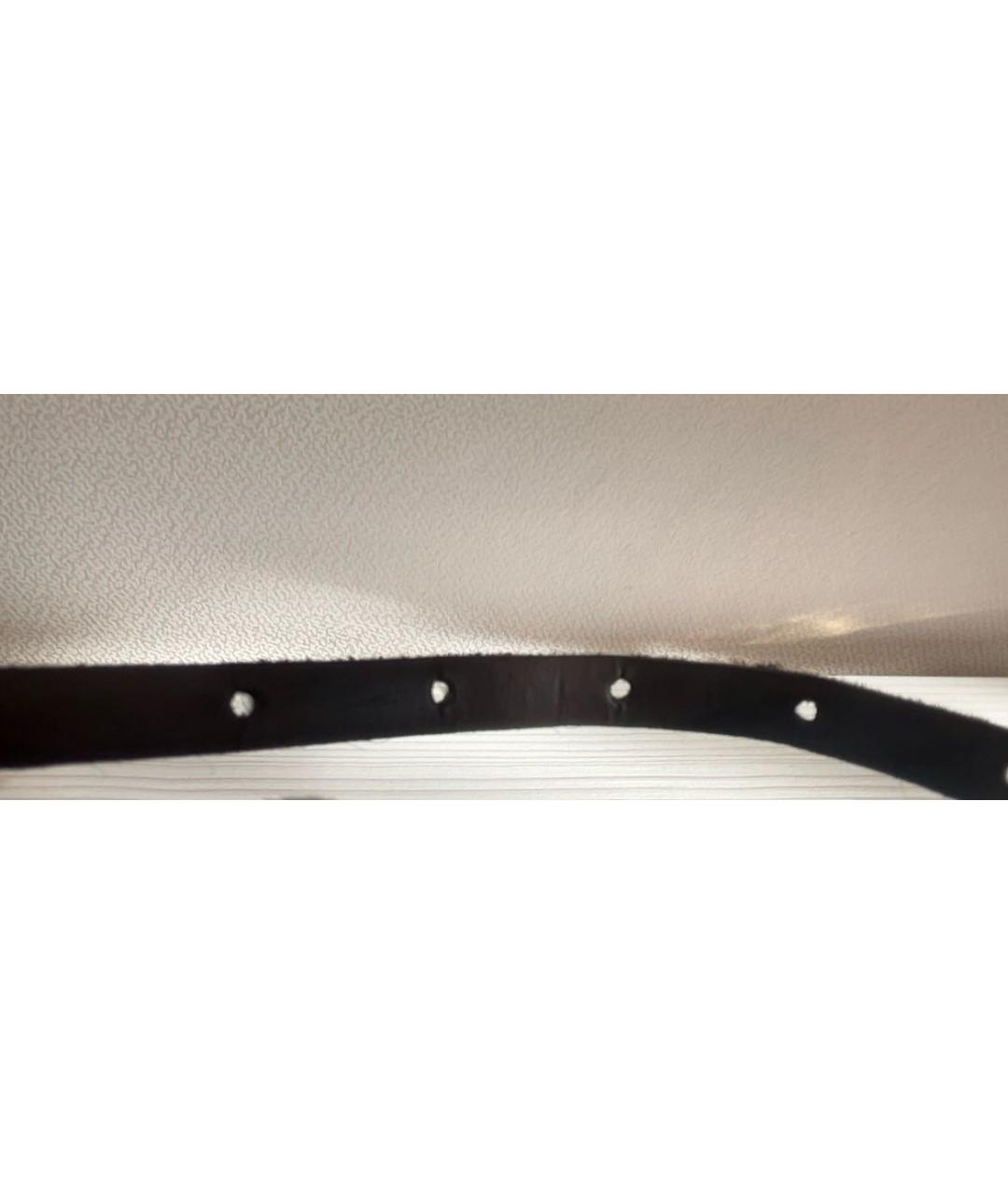 LOVE MOSCHINO Коричневый кожаный ремень, фото 4