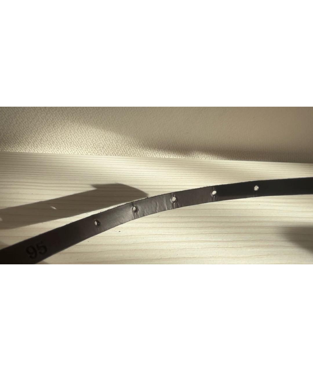 LOVE MOSCHINO Коричневый кожаный ремень, фото 6