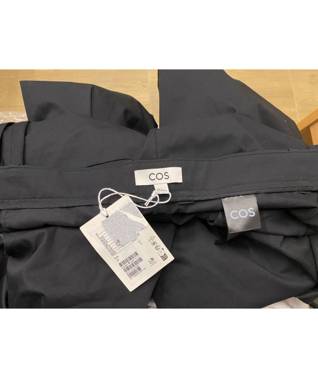 COS Черные хлопковые брюки широкие, фото 5