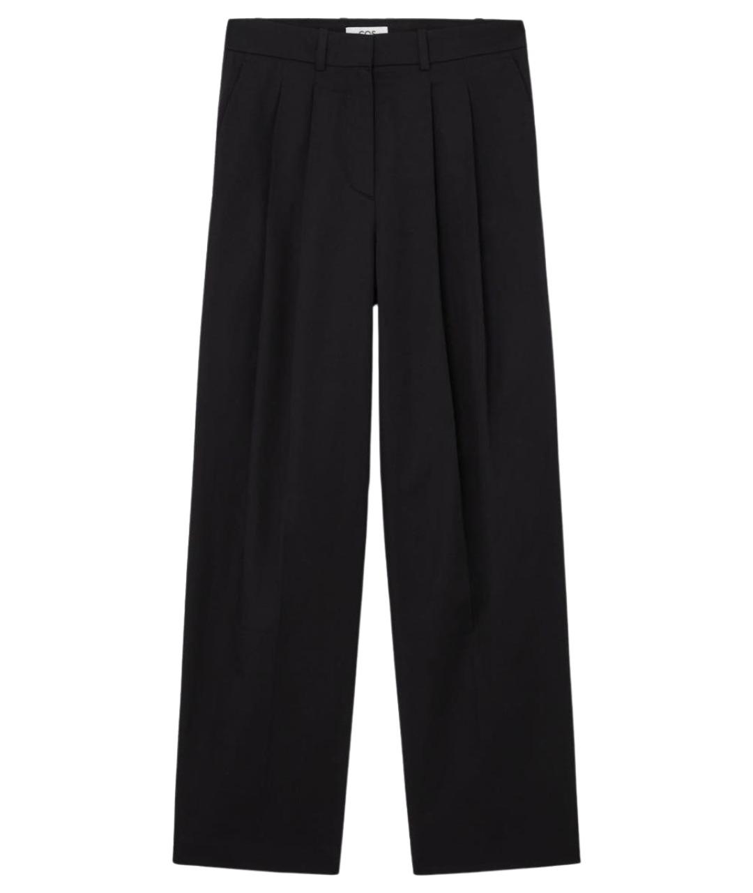 COS Черные хлопковые брюки широкие, фото 1