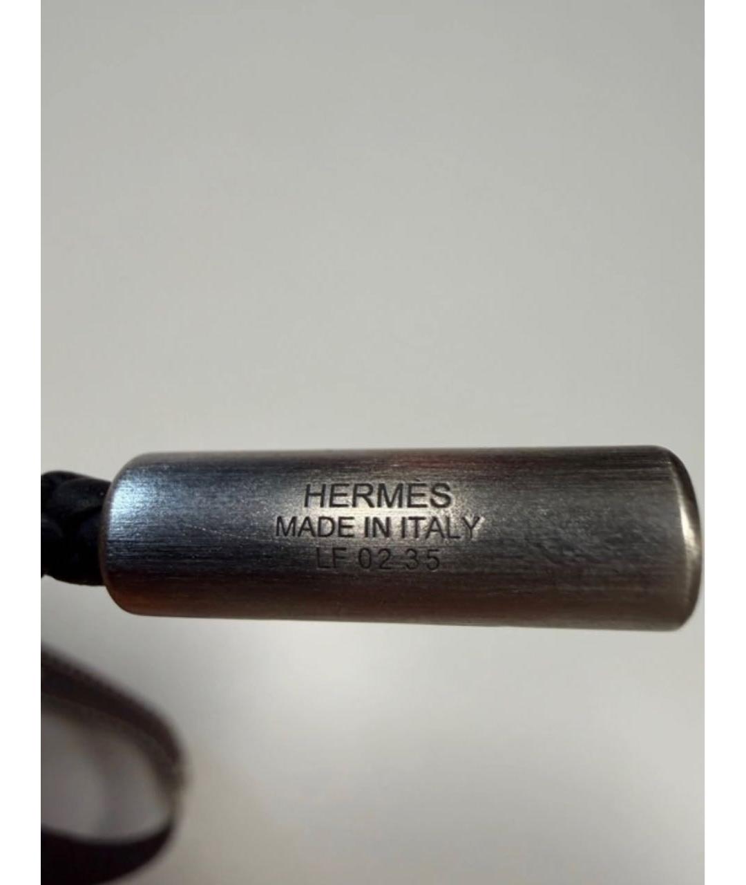 HERMES Черный браслет, фото 7