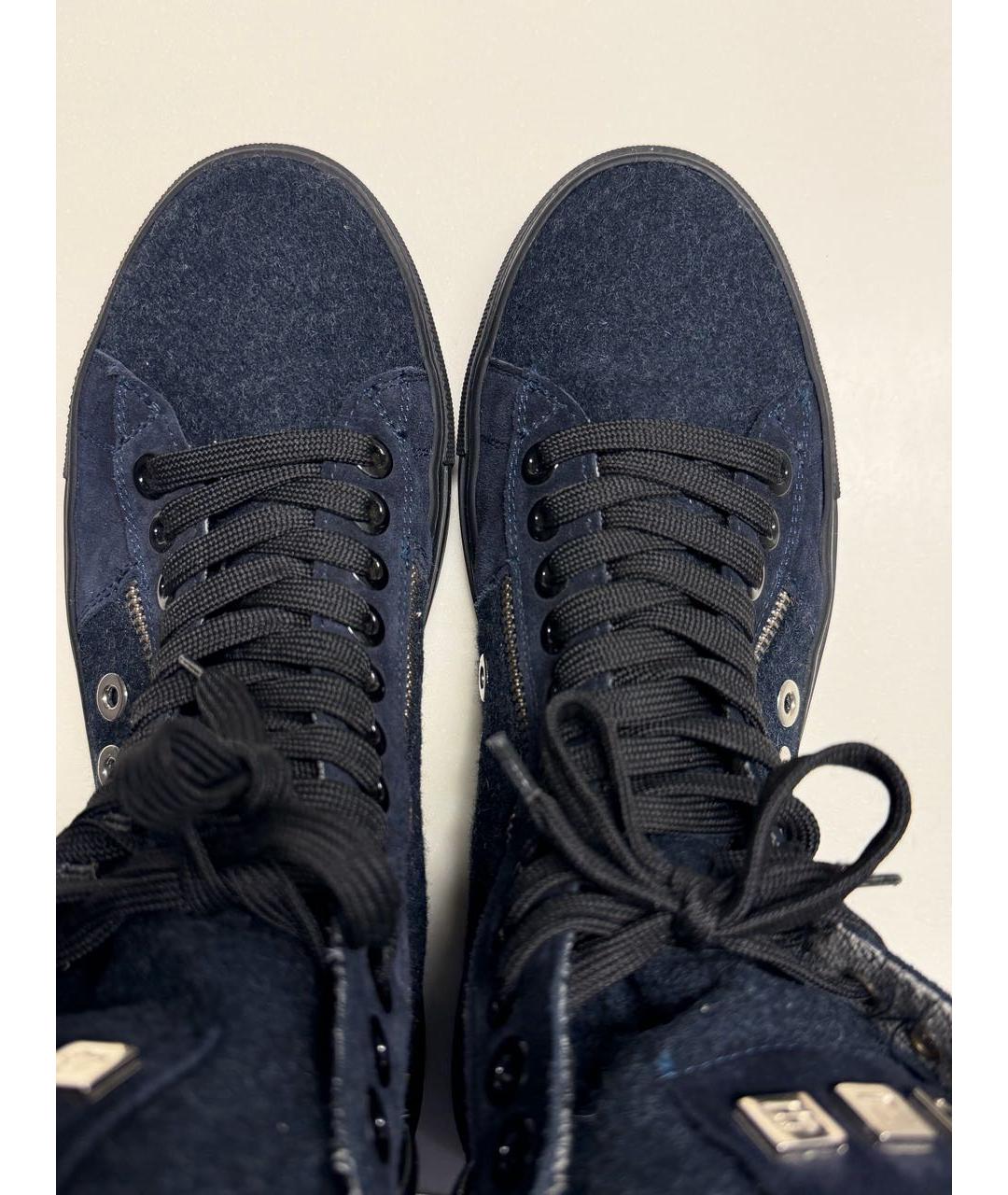 CESARE PACIOTTI Темно-синие текстильные кеды, фото 3