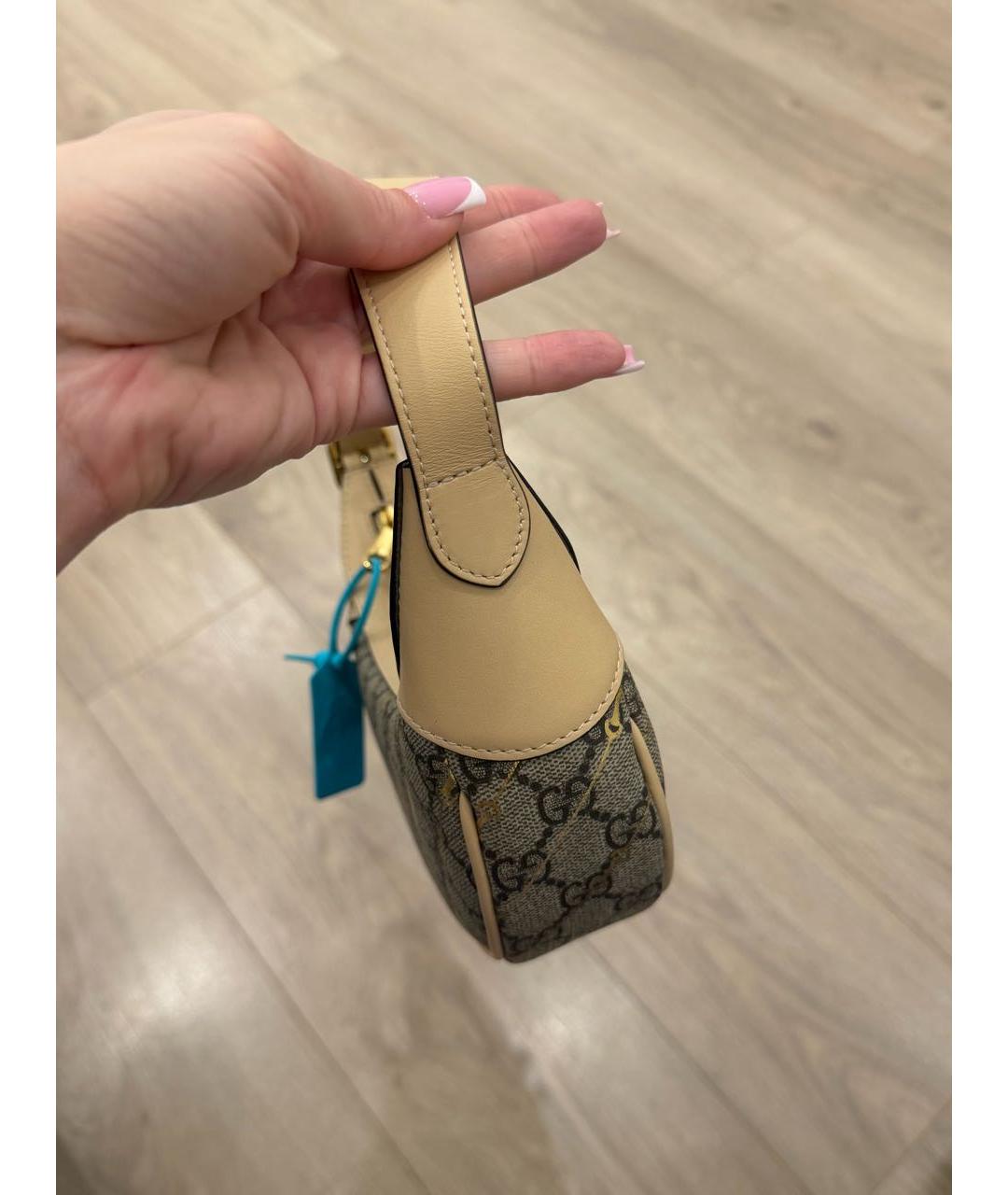 GUCCI Бежевая сумка с короткими ручками, фото 5