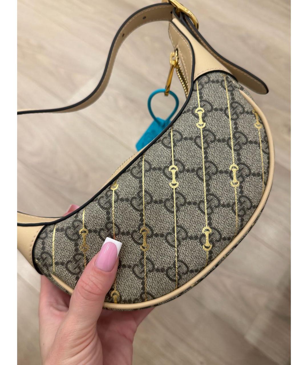 GUCCI Бежевая сумка с короткими ручками, фото 3