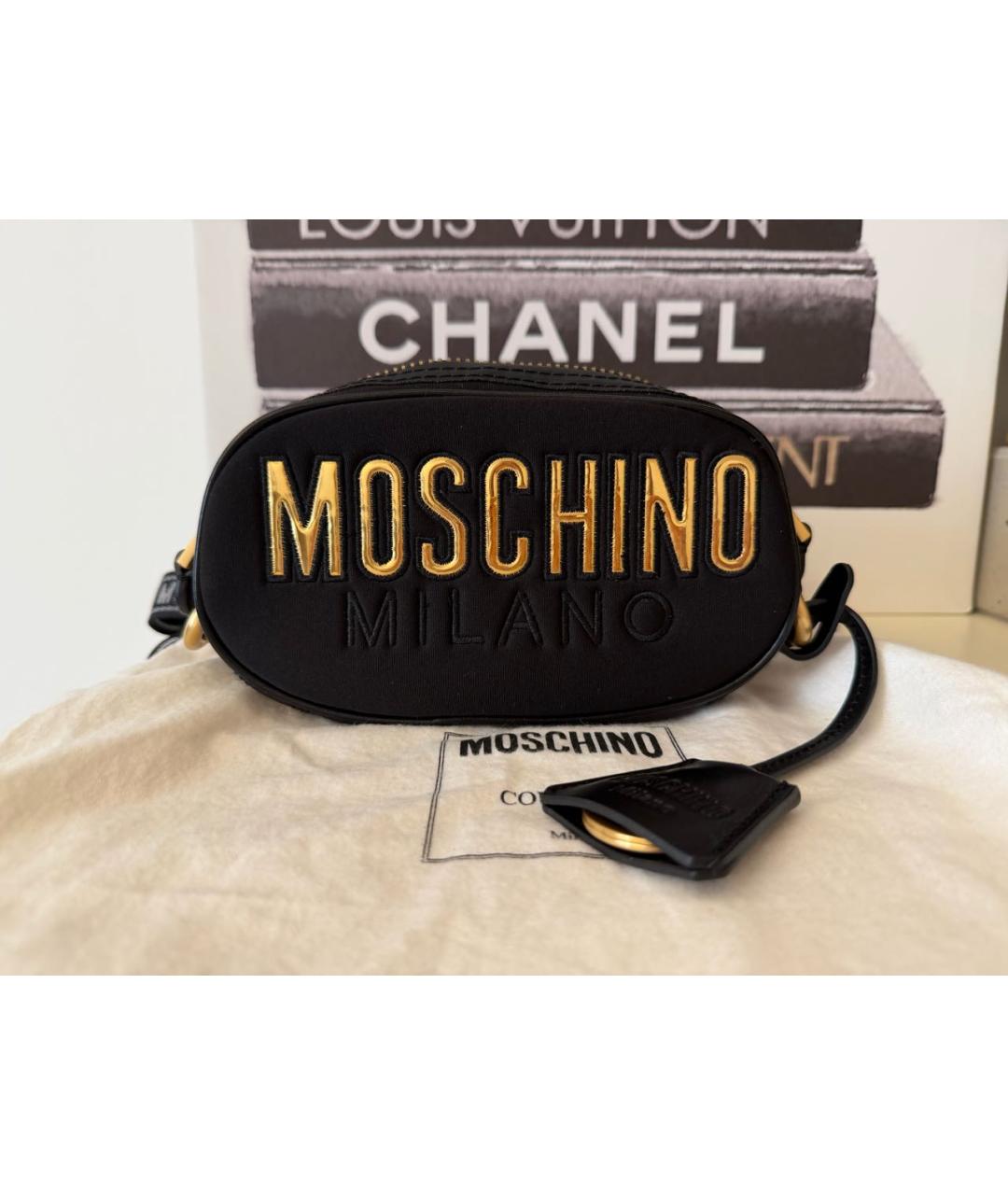 MOSCHINO Черная поясная сумка, фото 8