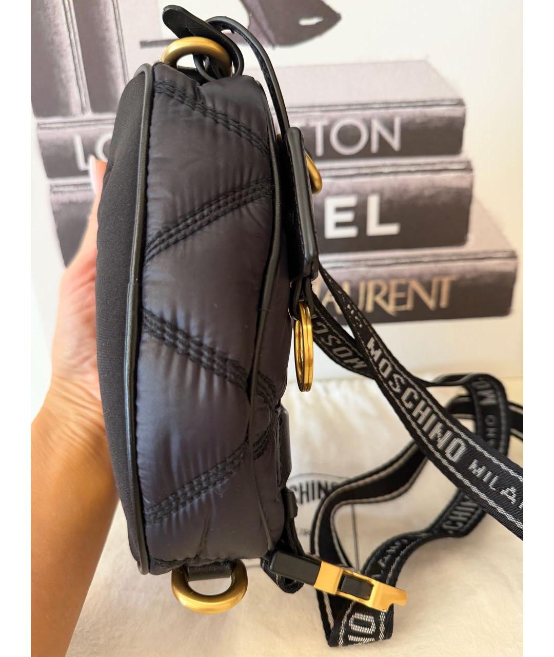 MOSCHINO Черная поясная сумка, фото 6