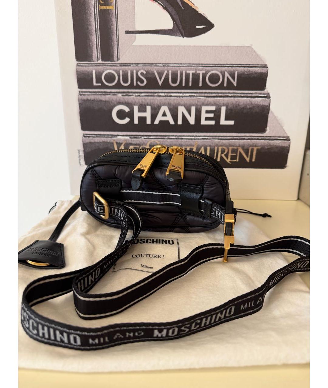 MOSCHINO Черная поясная сумка, фото 2