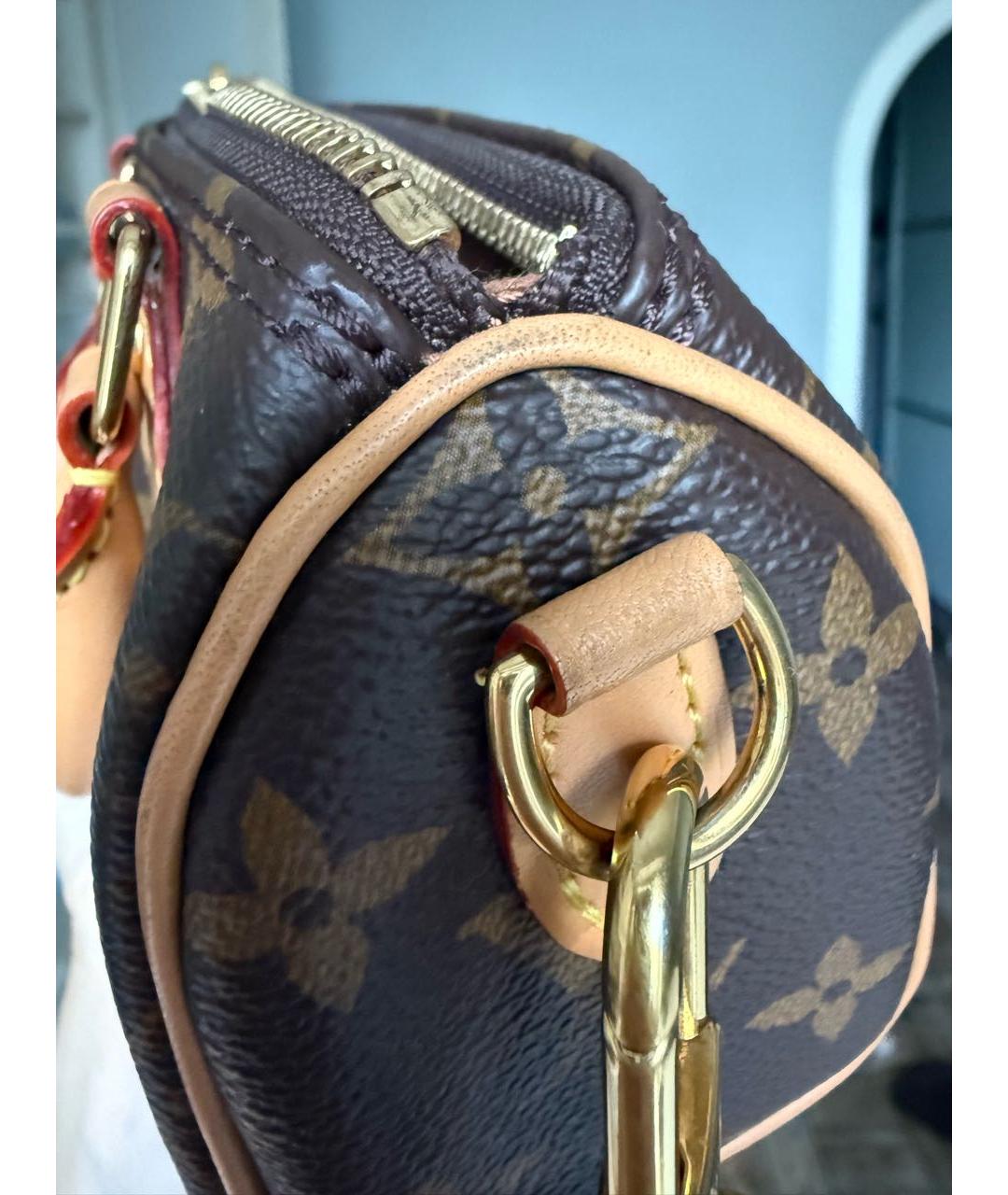 LOUIS VUITTON Коричневая сумка с короткими ручками, фото 7