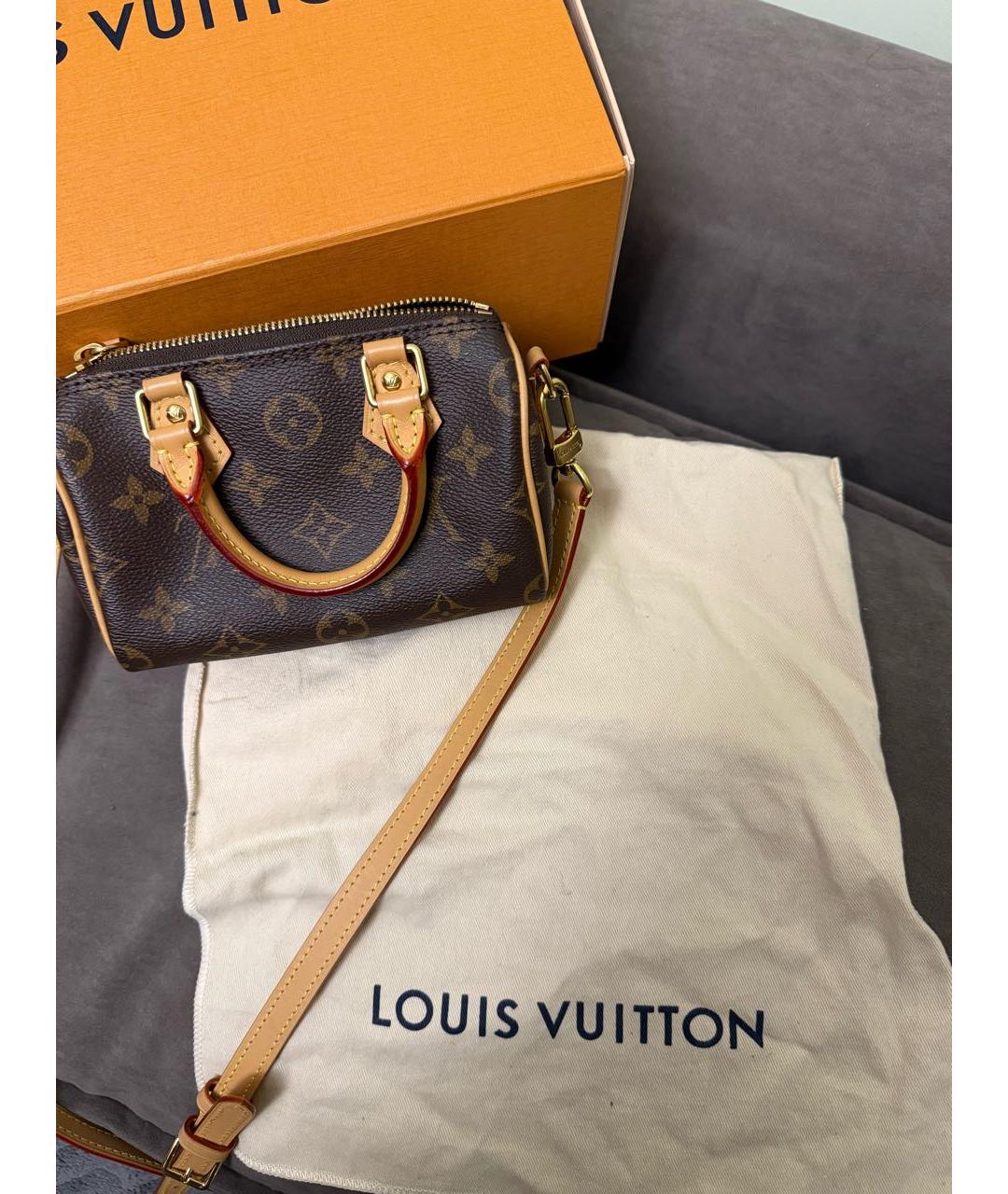 LOUIS VUITTON Коричневая сумка с короткими ручками, фото 8