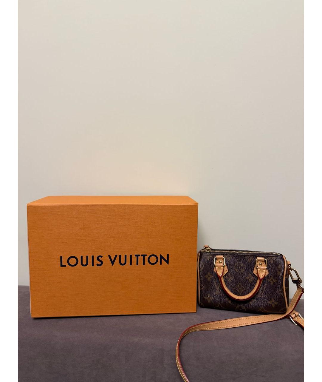 LOUIS VUITTON Коричневая сумка с короткими ручками, фото 2