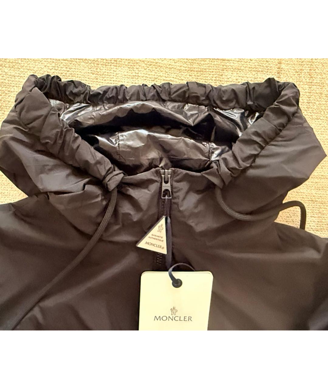 MONCLER Черная полиэстеровая куртка, фото 3