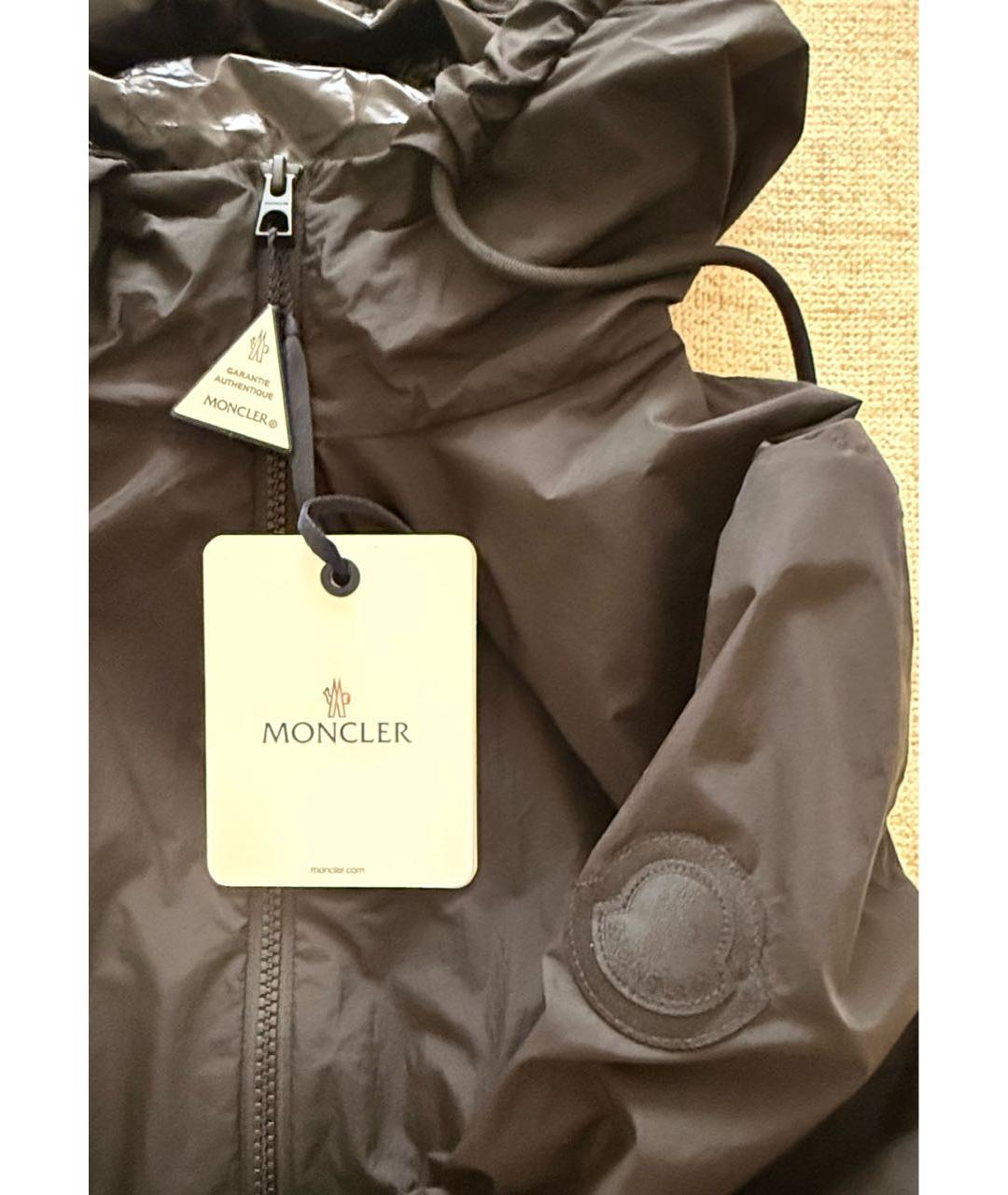 MONCLER Черная полиэстеровая куртка, фото 4