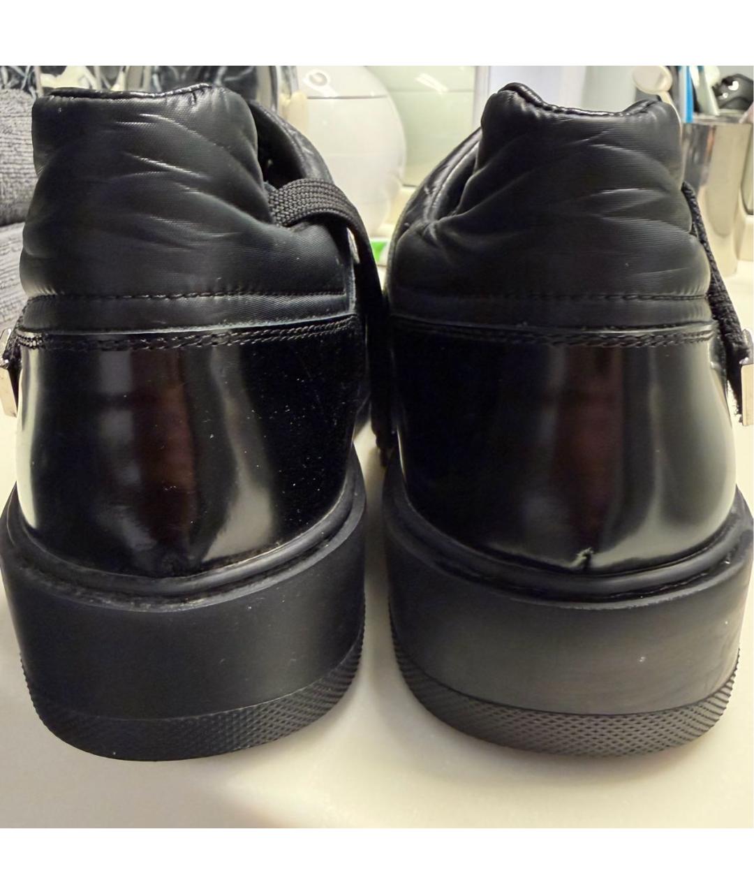 CESARE PACIOTTI Черные кожаные высокие кроссовки / кеды, фото 4