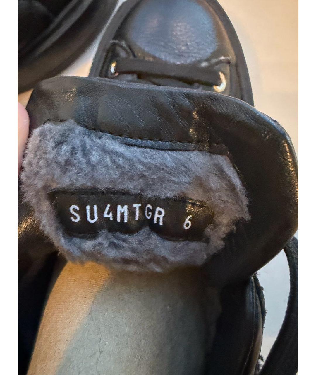 CESARE PACIOTTI Черные кожаные высокие кроссовки / кеды, фото 5