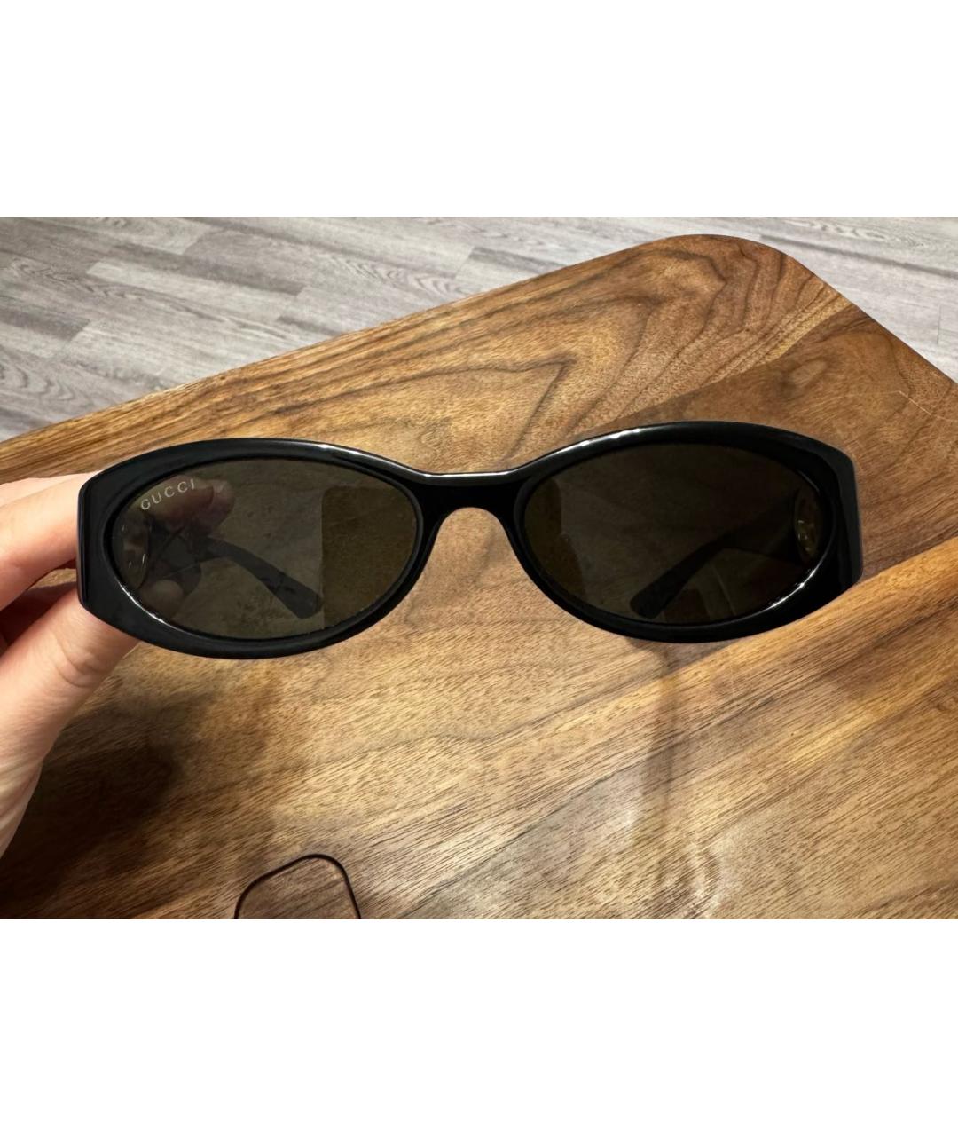 GUCCI Черные пластиковые солнцезащитные очки, фото 2