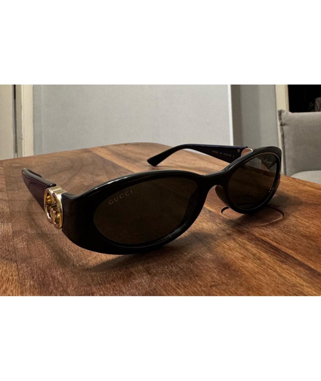 GUCCI Черные пластиковые солнцезащитные очки, фото 7