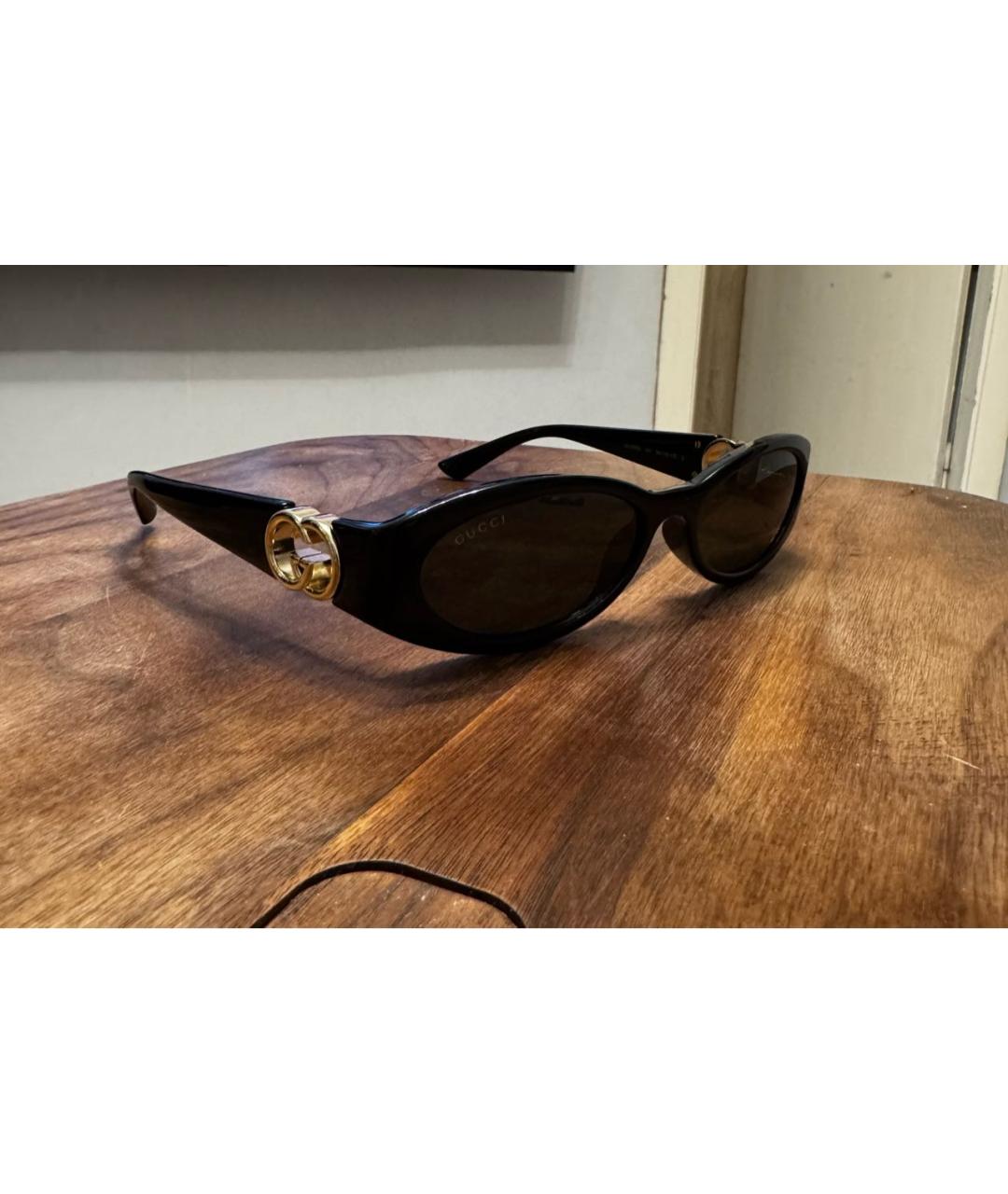 GUCCI Черные пластиковые солнцезащитные очки, фото 8