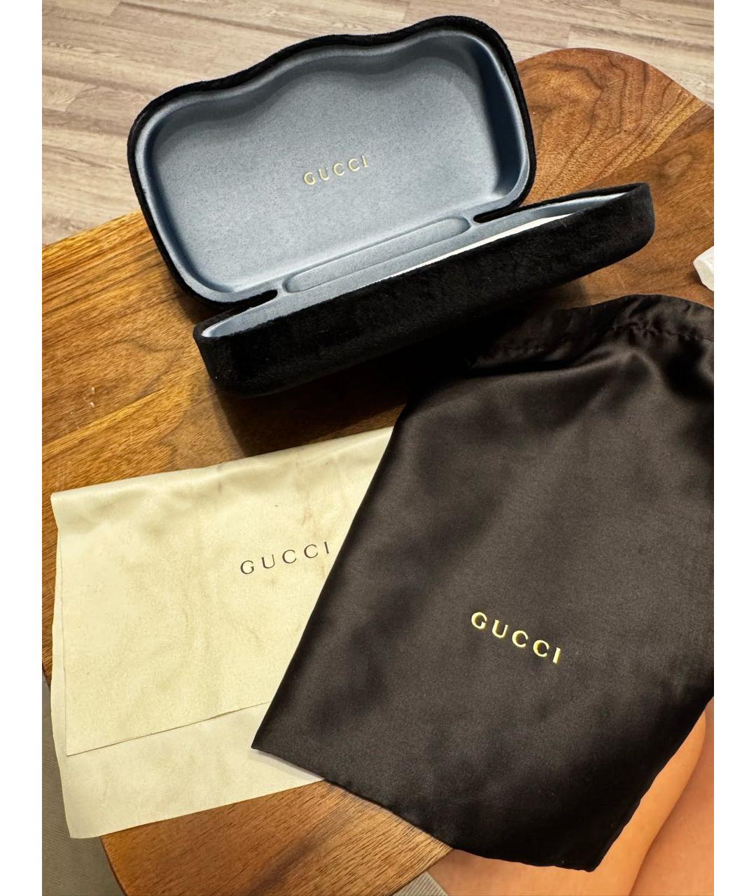 GUCCI Черные пластиковые солнцезащитные очки, фото 4