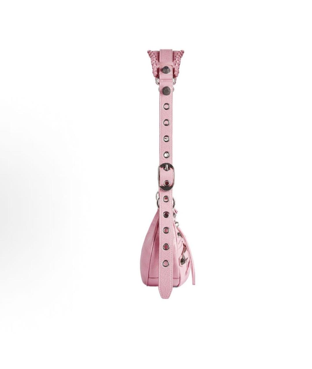 BALENCIAGA Розовая кожаная сумка через плечо, фото 2
