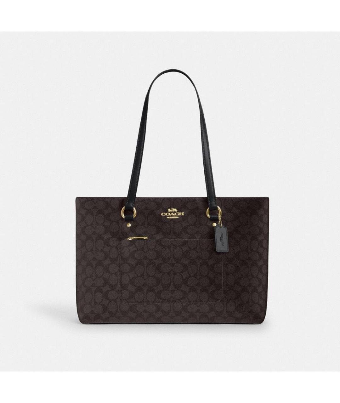 COACH Коричневая сумка тоут, фото 9