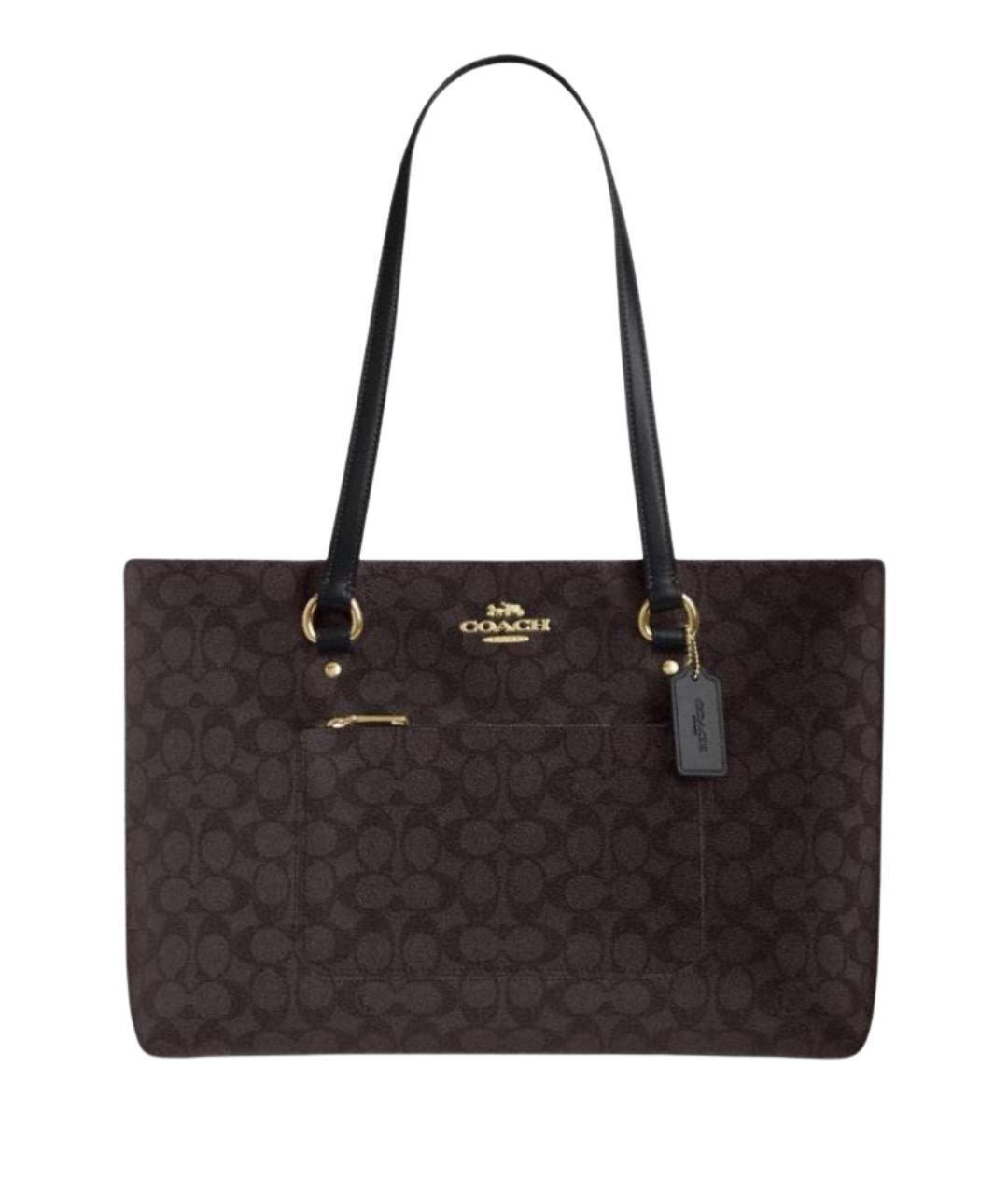 COACH Коричневая сумка тоут, фото 1