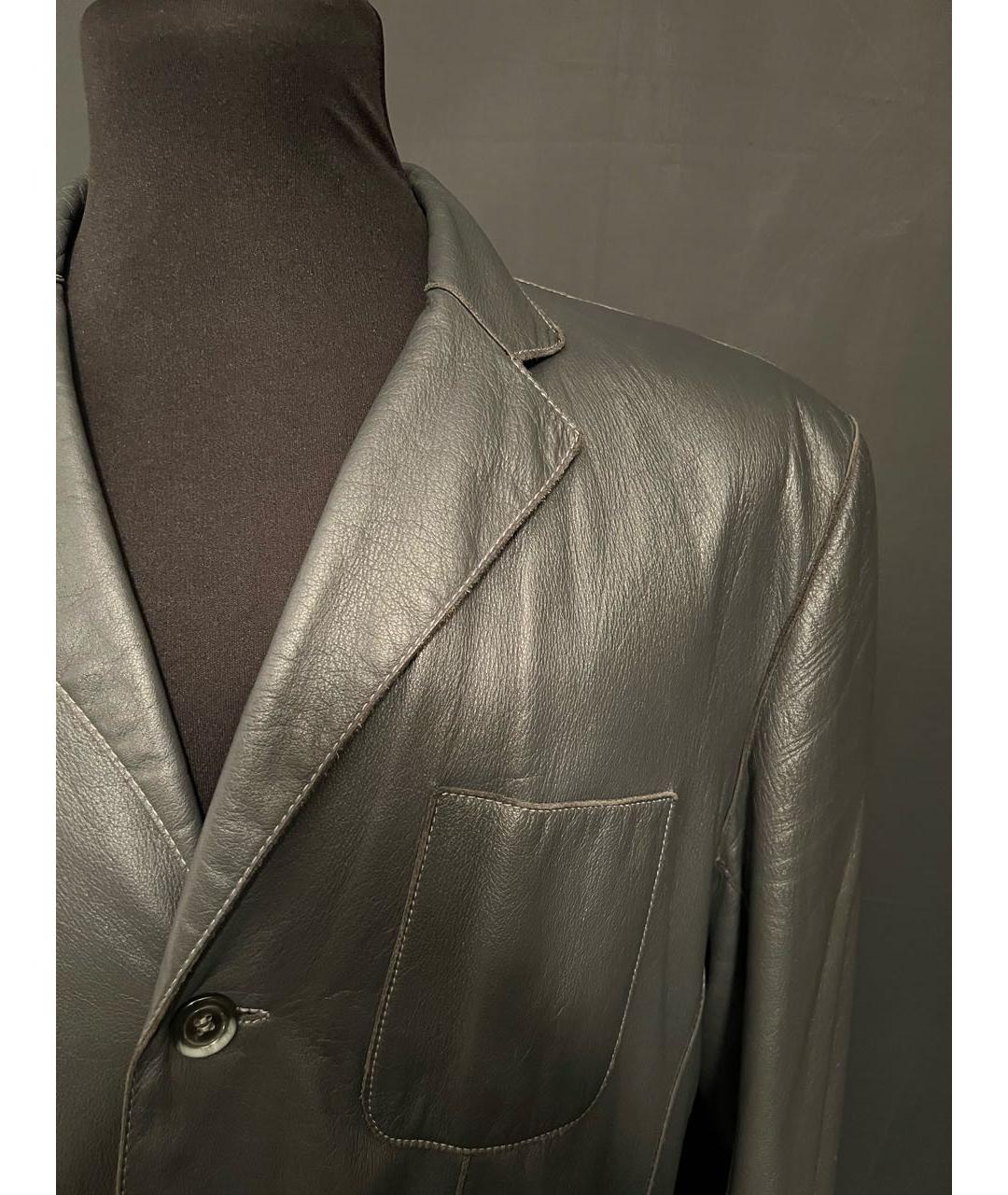 ICEBERG Серый кожаный пиджак, фото 3