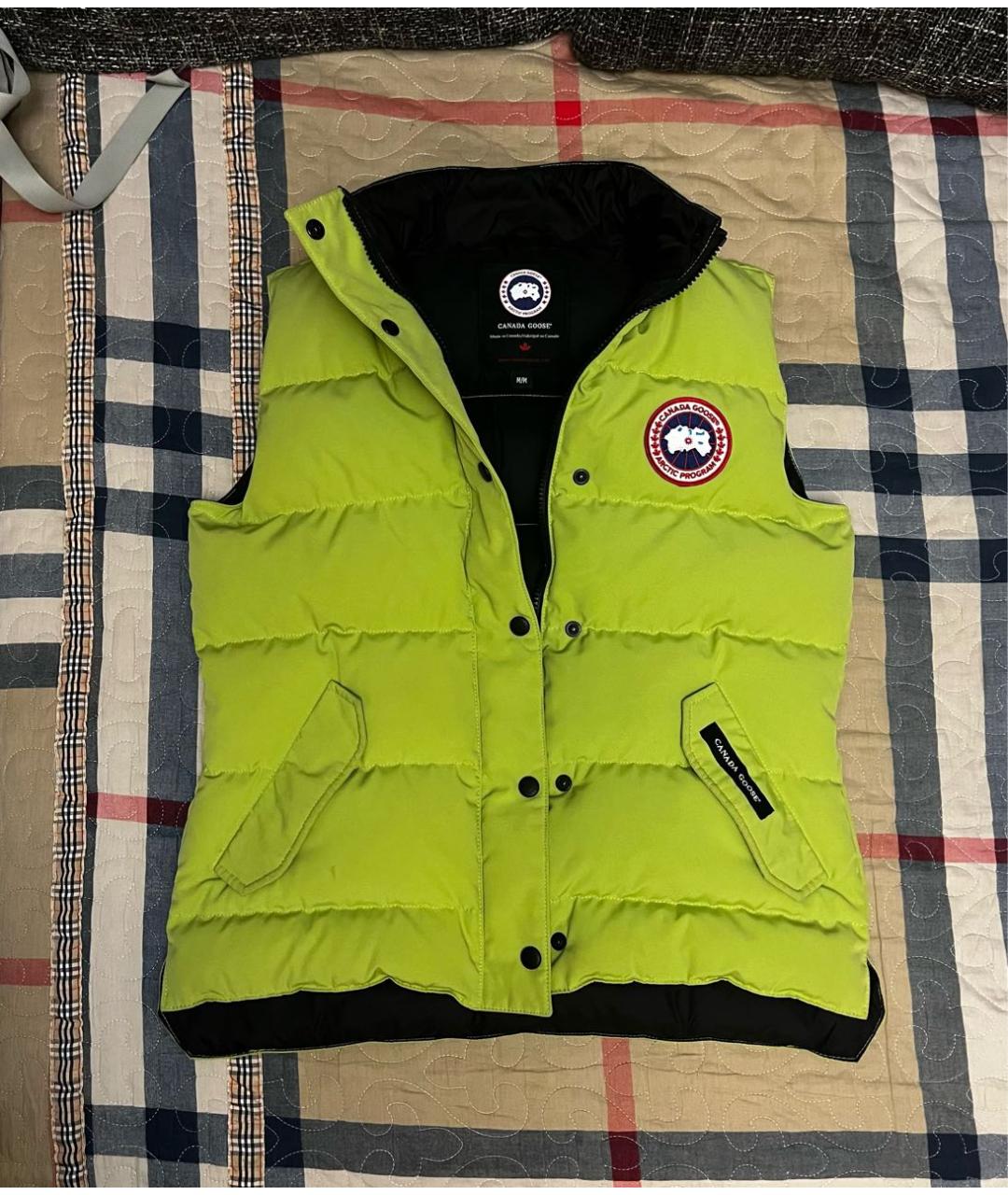 CANADA GOOSE Салатовый полиэстеровый жилет, фото 8