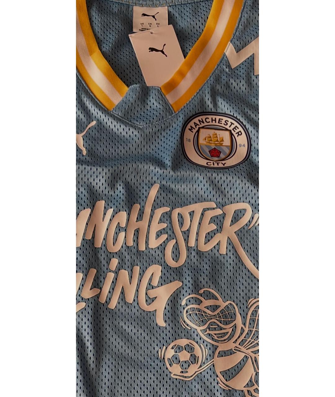 PUMA Голубая синтетическая майка, фото 3