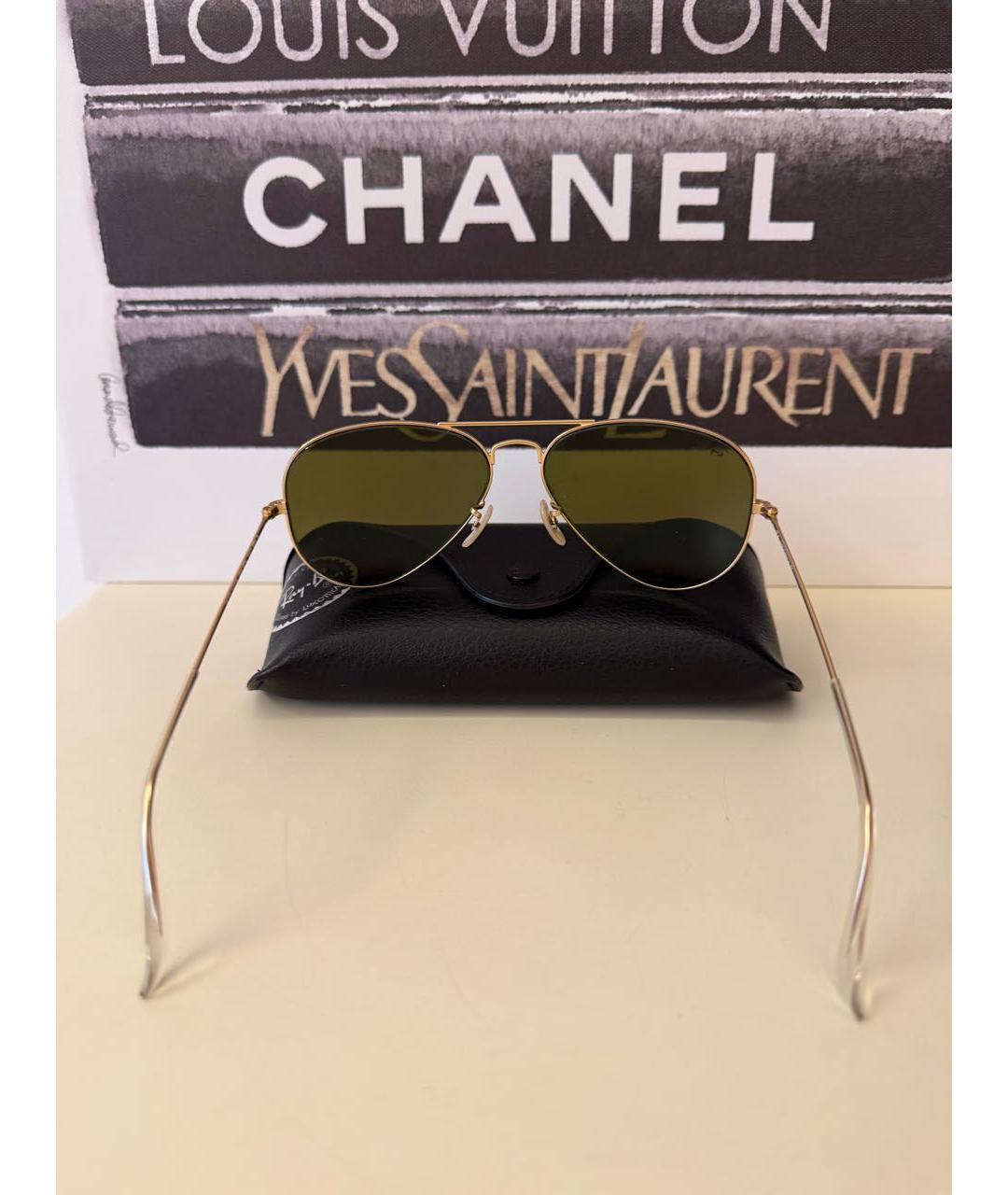 RAY BAN Синие металлические солнцезащитные очки, фото 6