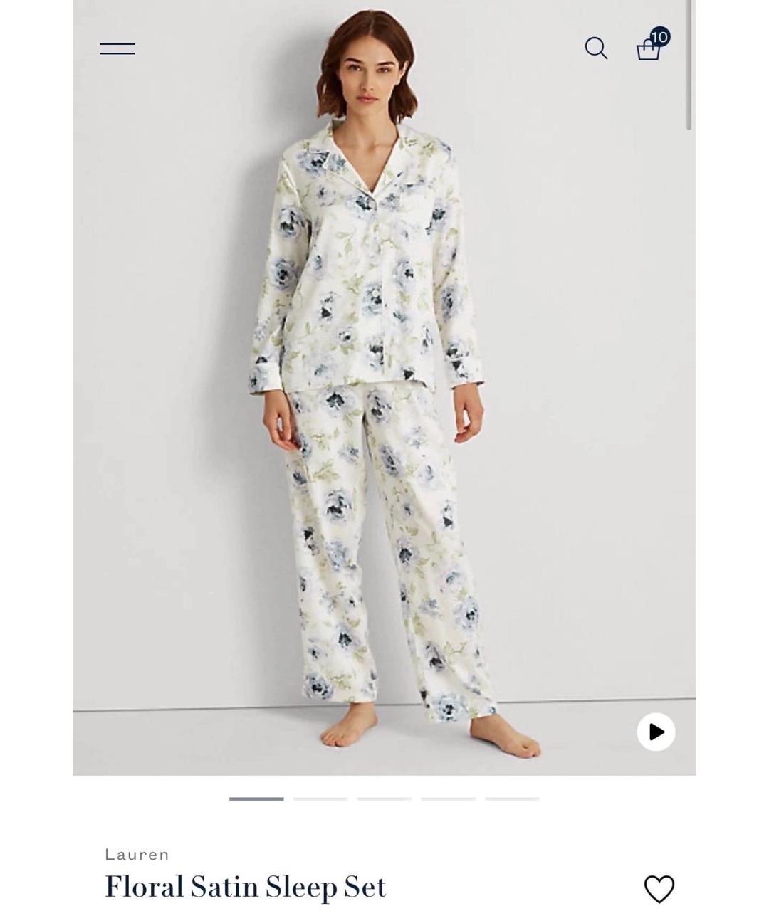 RALPH LAUREN Белая пижама, фото 4