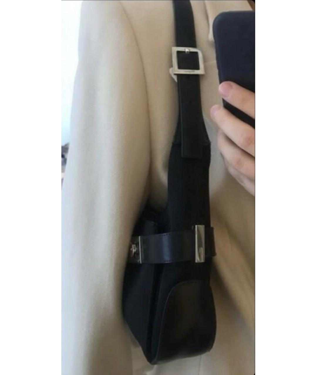 FERRAGAMO Черная хлопковая сумка через плечо, фото 6