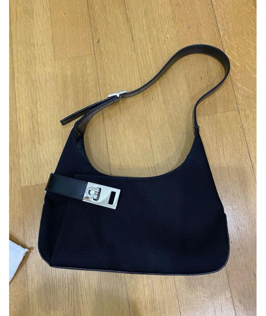 FERRAGAMO Черная хлопковая сумка через плечо, фото 2